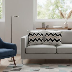 أكياس مخدات من قماش القطيفة الناعم والكتان مزخرفة للكنبة والسرير أو غرفة المعيشة بلمسة نهائية أنيقة لديكور المنزل مقاس 40 × 40 سم